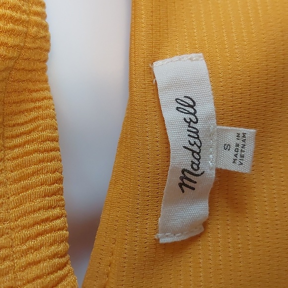 Madewell Texture Knit Sunshine Yellow Tank Top S Small - Picture 7 of 8